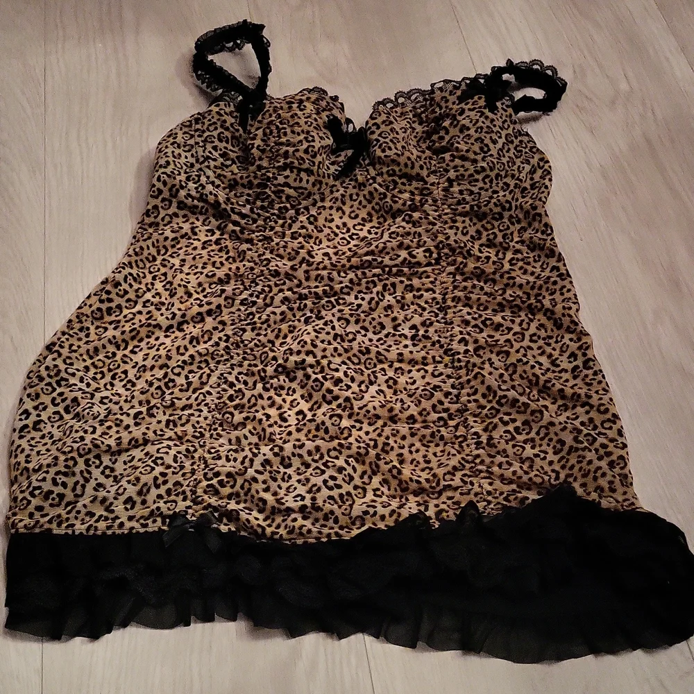 La senza large cheetah print babydoll - Picture 1 of 3